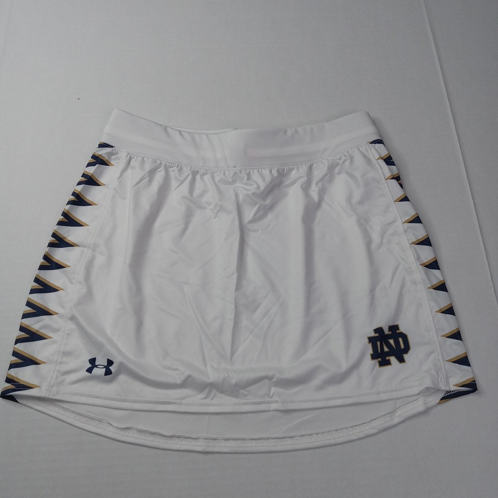 Norte Dame Fighting Irish Skirt Womens Size S White Lacrosse Under Armour NWOT
